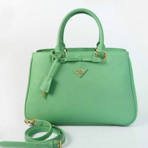 Borse Prada Saffiano Vitello Bow Tote Verde Nuovo Arrivo 2015